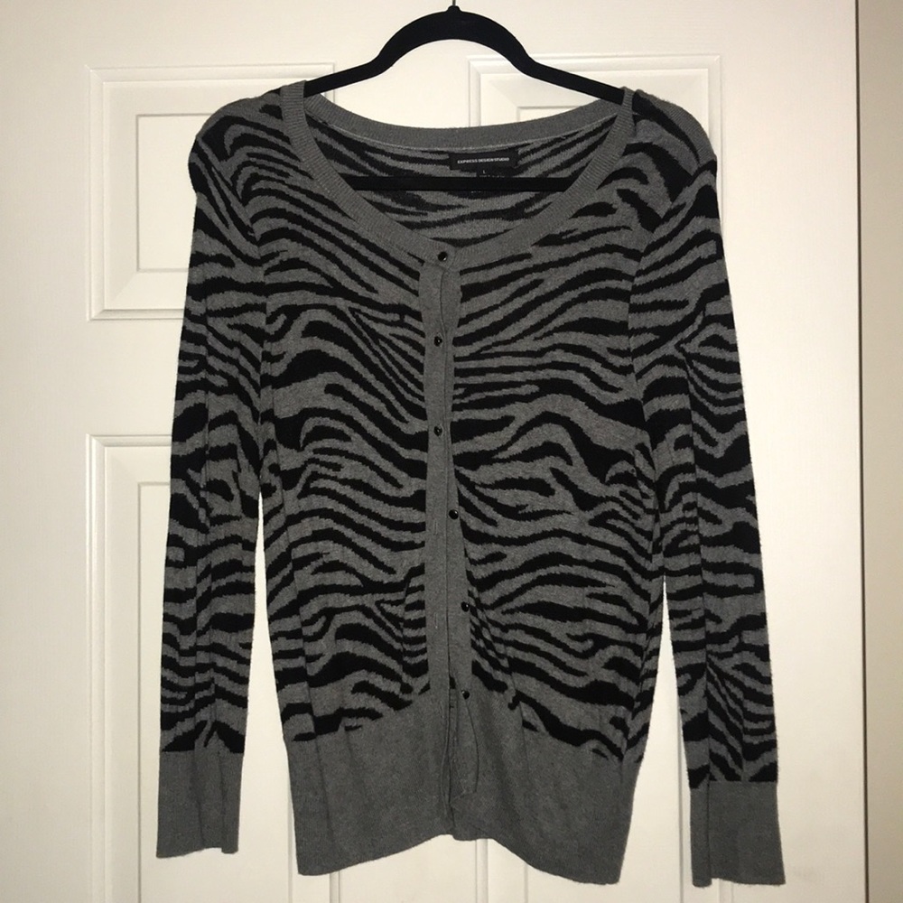 Express Zebra Cardi